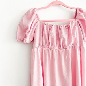 Light pink babydoll mini dress